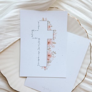 Christliche Postkarte  | Taufe | Ich bin entschieden zu folgen Jesus! | DIN A 6 | Grußkarte mit Bibelvers