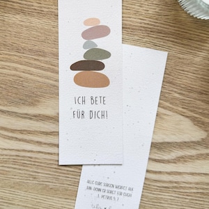 christliches Lesezeichen Bibel Vers | Geschenk | Ich bete für dich!