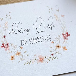 Postkarte Geburtstag | Alles Liebe zum Geburtstag | DIN A 6 | Grußkarte