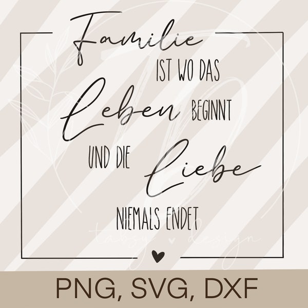 Plotter file proverbi dicendo "Famiglia" Cricut Silhouette plot design scrapbooking sublimazione stampa PNG/ SVG/ DXF