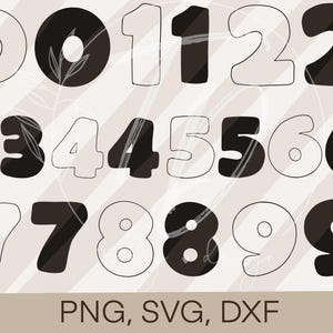 Plotterdatei Zahlen Bundle 3 - Geburtstag Cricut Silhouette plotten Design PNG/ DXF/ SVG
