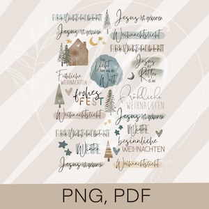 Fichier traceur bougies tatouages Christian - Set 2- Noël/Avent/Amour/Hiver PNG PDF