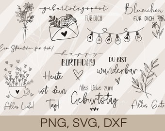 Plotter file sayings- Bundle Birthday 4 Cricut Silhouette plotting design PNG/ SVG/ DXF