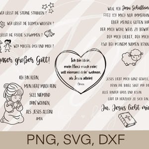 Plotterdatei Bibelvers- Bundle 2 Kinder Lieder und Verse - Cricut Silhouette plotten Design SVG/ DXF/ PNG