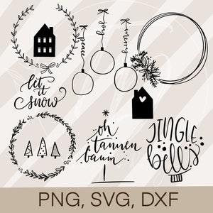 Plotter File Christmas- Christmas Bundle 1 Winter Advent Cricut Silhouette Studio plot design scrapbooking impresión por sublimación