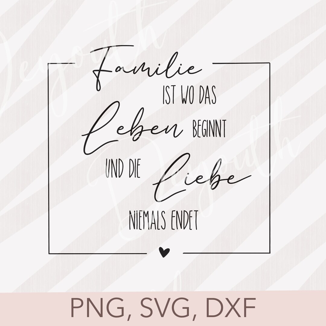 Plotterdatei Sprüche Spruch familie Cricut Etsy Canada