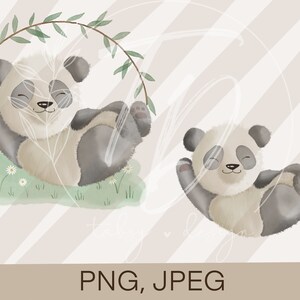 Imagem de panda - arte moderna de parede de bebê infantil - decoração de berçário - arquivo plotter - sublimação - DOWNLOAD DIGITAL