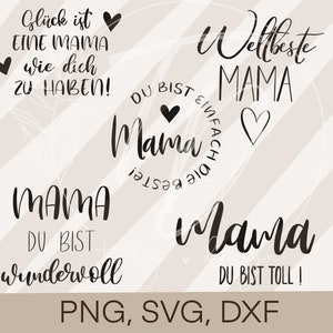 Plotterdatei Sprüche- Bundle Muttertag Mama Cricut Silhouette plotten Design