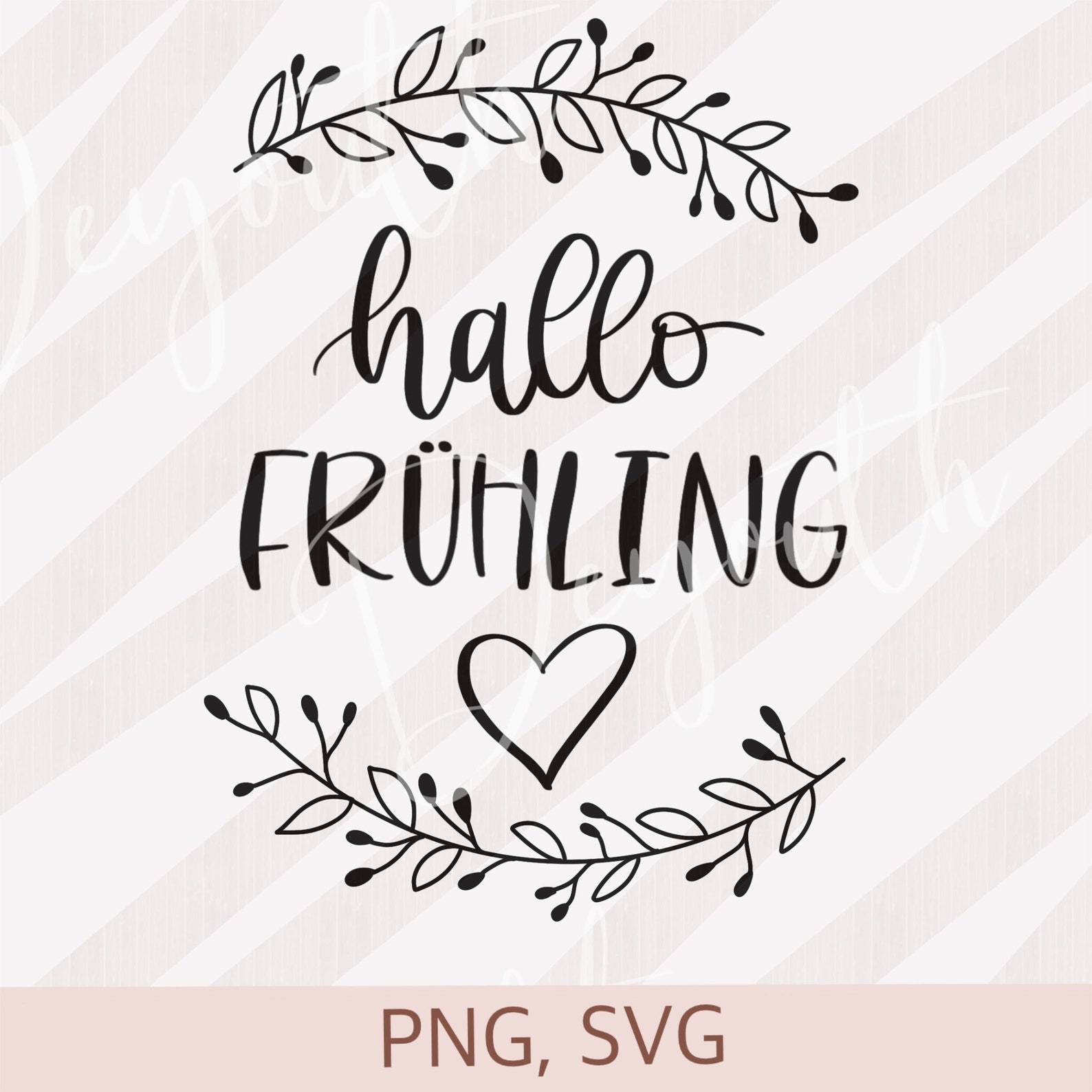 Plotterdatei Frühling Spruch Hallo Frühling - Etsy.de