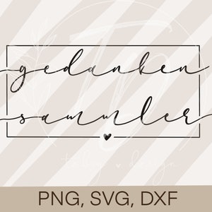 Plotterdatei Bücher Liebe- "Gedankensammler" Cricut Silhouette Studio plotten Design Scrapbooking Sublimationsdruck PNG/ SVG/ DXF