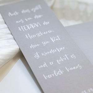 christliches Lesezeichen Bibel Vers | Geschenk | Auch dies geht aus von dem Herrn | Jesaja 28,29