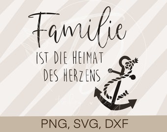 Plotterdatei Sprüche- Spruch "Familie" Cricut Silhouette plotten Design Scrapbooking Sublimationsdruck PNG/ SVG/ DXF