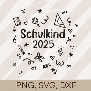 File plotter Schoolchild 2025 - Iscrizione alla scuola PNG/ SVG/ DXF Download per disegni Stampa digitale su maglietta o adesivo
