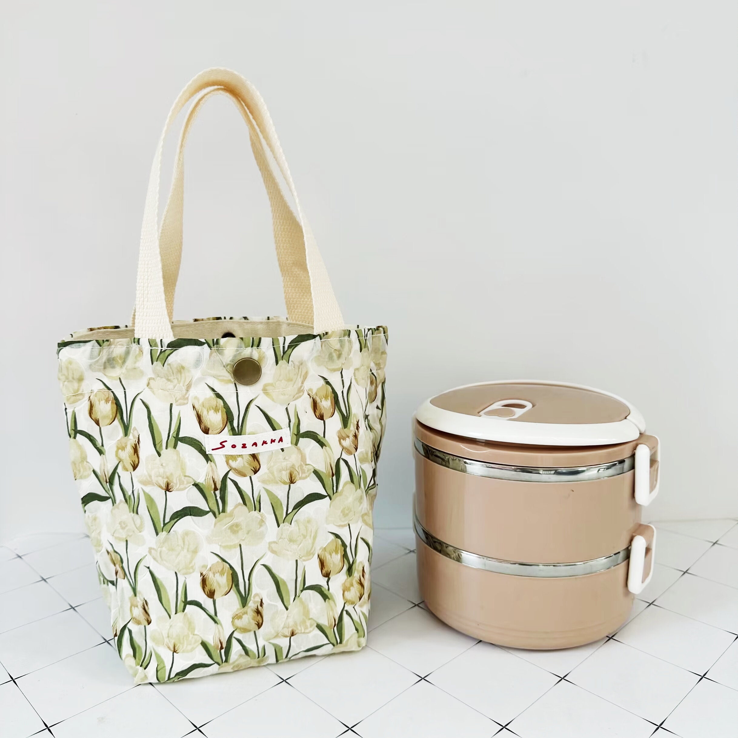 Cotton lunch bags online deals