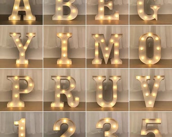 Alphabet Letter LED Lights and Luminous Number Lamp