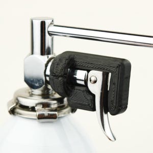 3D Printed Trigger Guard for Canned Air Stopper for standard steel screw-on compressed air nozzle