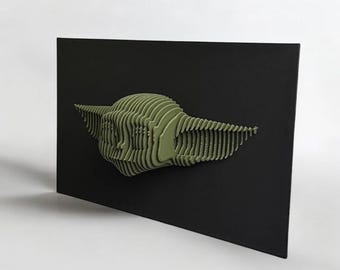 Grogu (Baby Yoda) Layered Sculpture