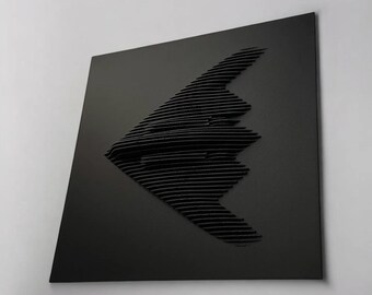 Northrop B-2 Stealth Bomber Layered Sculpture