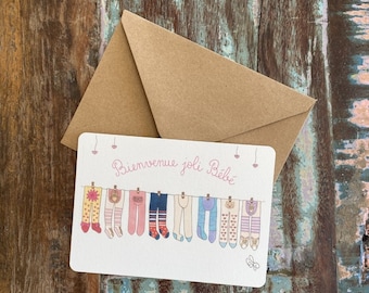 Baby birth card, Card to offer, Birth congratulations