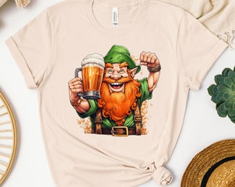 St Patricks Day Shirt. Drinking Gnome Shirt. Irish Shirt. St Patricks Mens Shirt. Drinking Shirt. St Patrick's Day. Saint Patricks Day Shirt