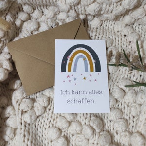 Karte - Postkarte - Ich kann alles schaffen - Mutmacher - Karten für Kinder - Glücksbringer - Mutmachkarte - Schulanfang - Einschulung