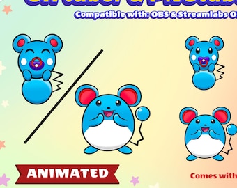 Azurill and Marill PNGtuber & GIFtuber | 2 Animated GIFs + 4 PNG states