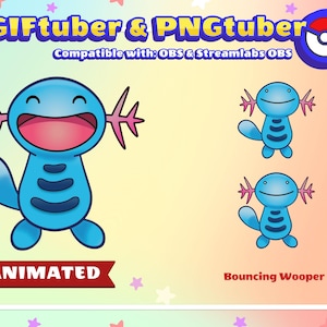 Wooper PNGtuber & GIFtuber | 2 Animated GIFs + 2 PNG states