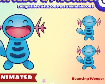 Wooper PNGtuber & GIFtuber | 2 Animated GIFs + 2 PNG states