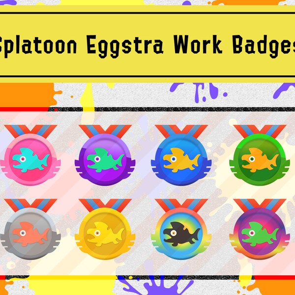 Badges de travail Splatoon Eggstra pour Twitch