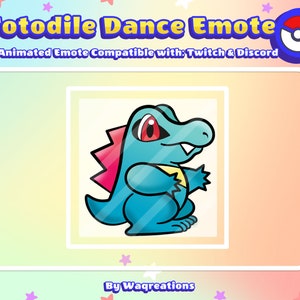 Totodile Dance Animated Emote for Twitch and Discord