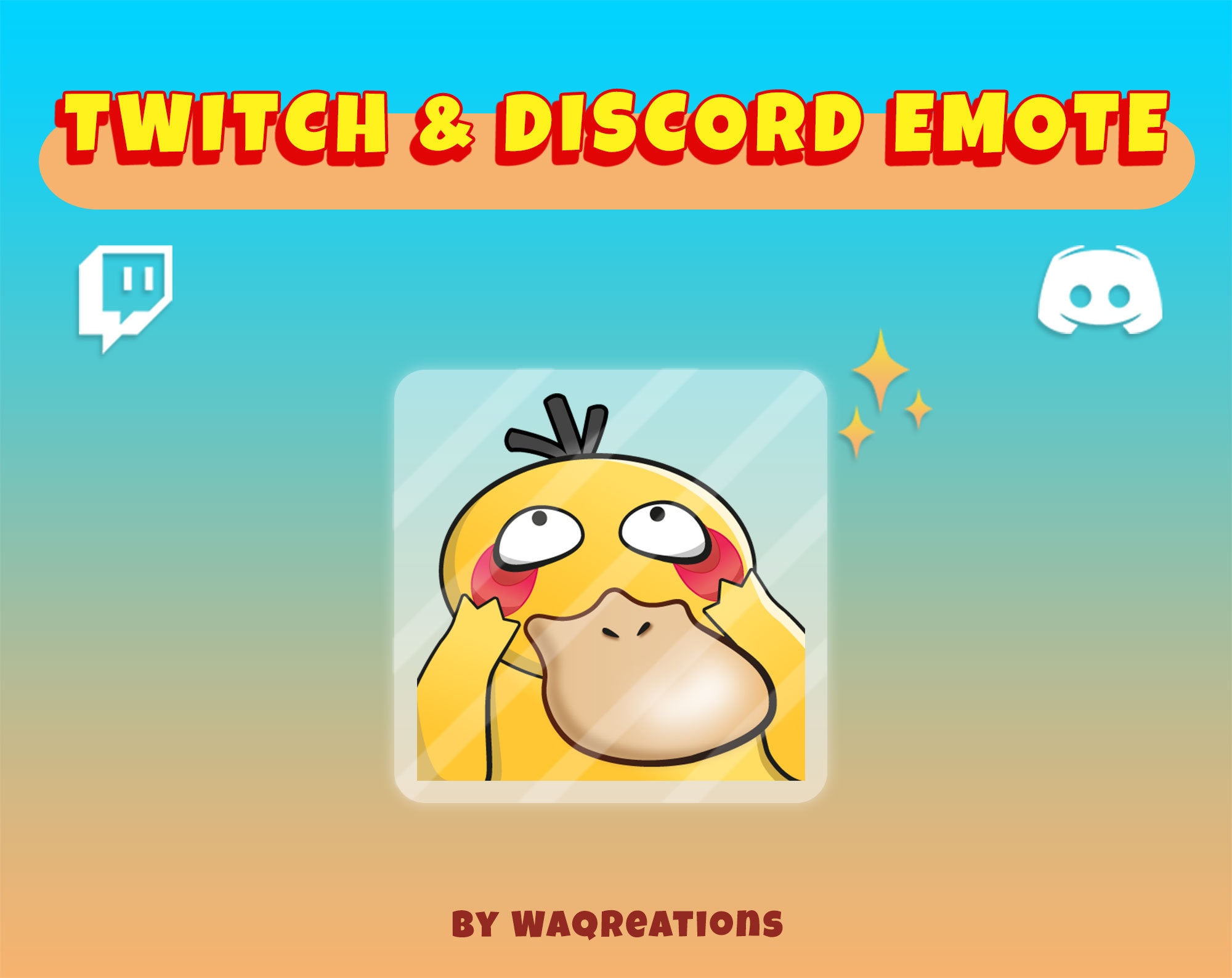 Psyduck Eyes Emote for Twitch and Discord - Etsy Sweden