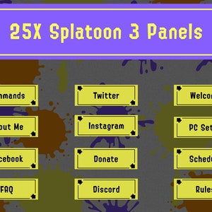 Splatoon Panels for Twitch