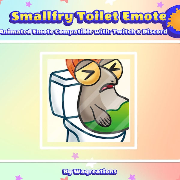 Emote animée Smallfry Toilet pour Twitch et Discord
