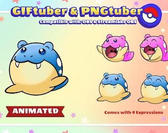 Spheal PNGtuber & GIFtuber | 2 Animated GIFs + 4 PNG states