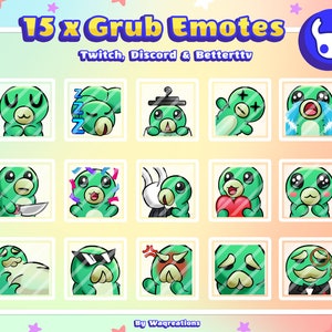 15 Grub Emotes Bundle for Twitch and Discord