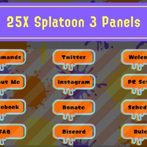 Splatoon Neon Panels for Twitch