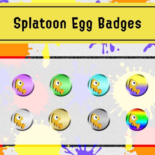 Splatoon Salmon Run Egg Badges for Twitch