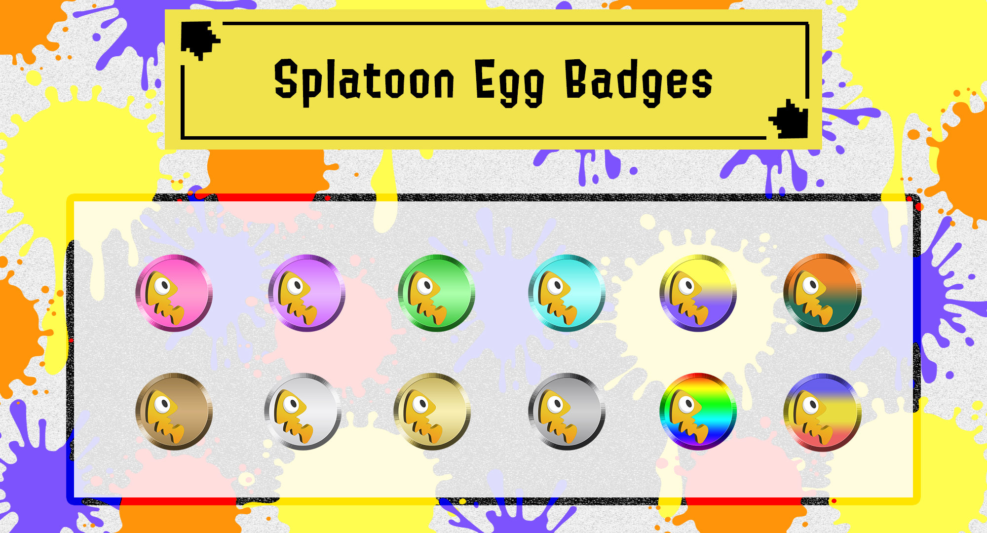 Splatoon Salmon Run Egg Badges for Twitch Etsy