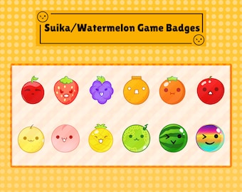 Suika Game | Watermelon Game Badges for Twitch