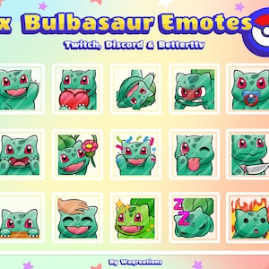 15 Bulbasaur-emotes voor Twitch en Discord