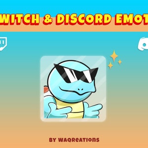 Squirtle Cool Emote for Twitch and Discord