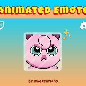 Jigglypuff Rage Animated Emote for Twitch and Discord