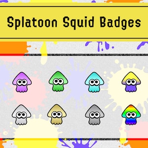 Splatoon Squid Badges for Twitch