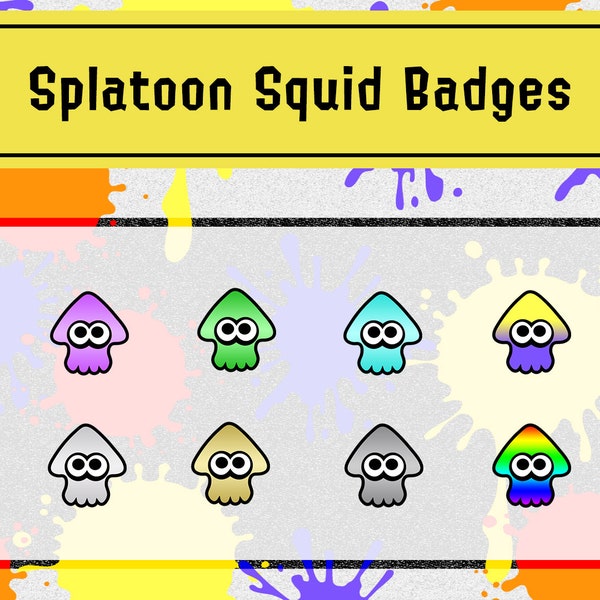 Badges Splatoon Squid pour Twitch