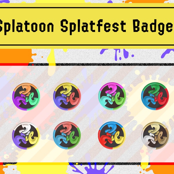 Badges d’emblème Splatoon Splatfest pour Twitch