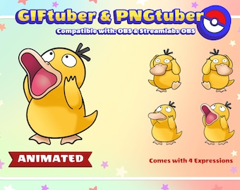 Psyduck PNGtuber & GIFtuber | 2 Animated GIFs + 4 PNG states
