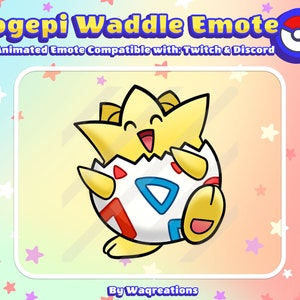 Togepi Waddle Animated Emote for Twitch and Discord