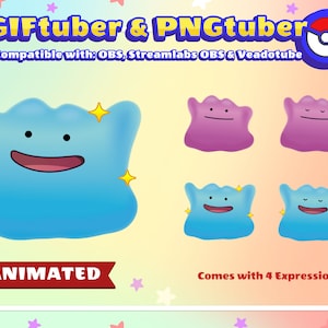Ditto PNGtuber & GIFtuber | 2 Animated GIFs + 4 PNG states