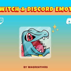 Totodile Pogchamp Emote for Twitch and Discord