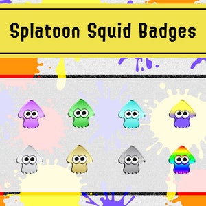 Splatoon Squid Badges for Twitch